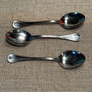 VTG Abert Inox 18/10 Stainless Steel Sugar Tea Spoon 4.5” Made In Italy Set Of 3